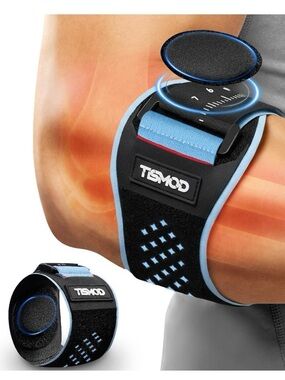 Tennis Elbow Brace. Elbow Support Brace. Fits Forearm 8''-10'' Blue S/M